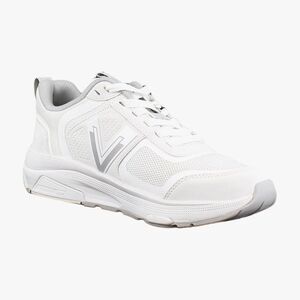 Vionic Women's White and Light Gray Athletic Walking Sneakers